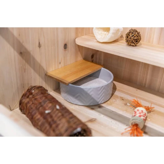 Trixie Sand Bath with platform -homok fürdető egérnek/hörcsögnek, (kerámia,fa) 30/21 cmx8cm