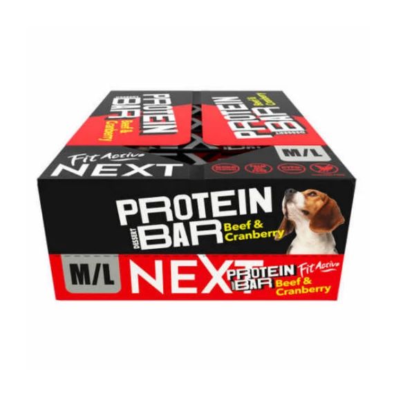 FitActiveNEXT CRT Protein dessert Bar 24 x 55g Beef&Cranberry (marha&vörösáfonya) - Jutalomfalat kutyák részére (24 db)