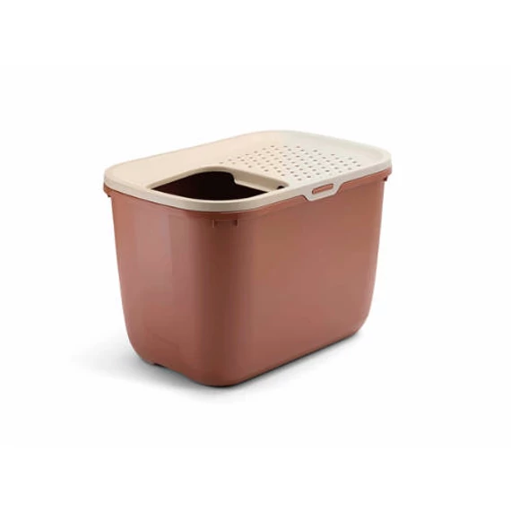 Savic Hop In - macska WC (pezsgő pink&toszkán vörös) macskák részére (60x40x61cm)