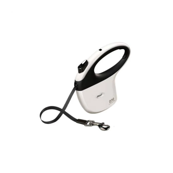 Flexi 034903 ONE tape 5m, fehér-fekete, M, 30kg-ig