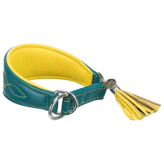 KT25.Trixie Active Comfort nyakörv agaraknak, XS:21-26cm/40mm, sárga/benzin