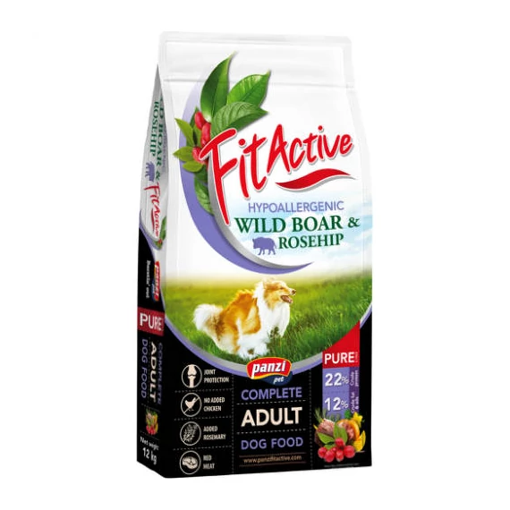 FitActive PURE SMALL 12kg Hypoallergenic WILD BOAR - ROSEHIP