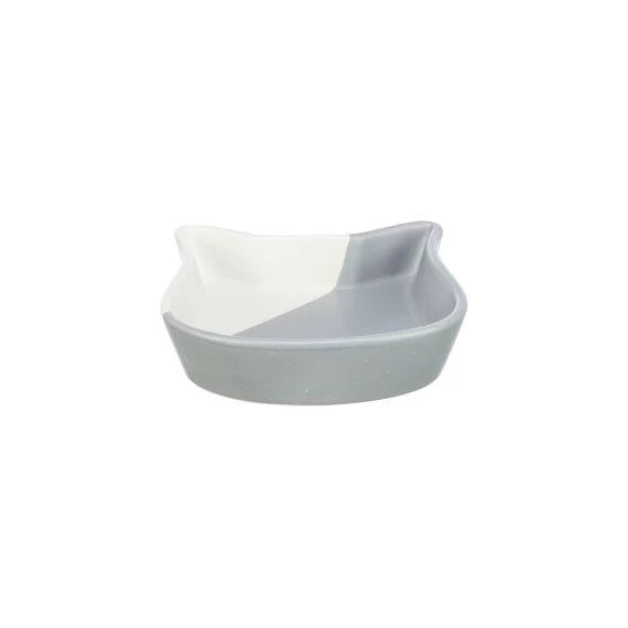 Trixie Bowl Set - kerámia tál, macskák részére (0,2x13 cm) szürke-fehér