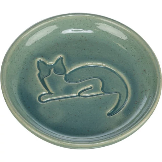 Trixie Bowl Set - kerámia tál, macskák részére (0,15x14,5 cm) szürke-fehér