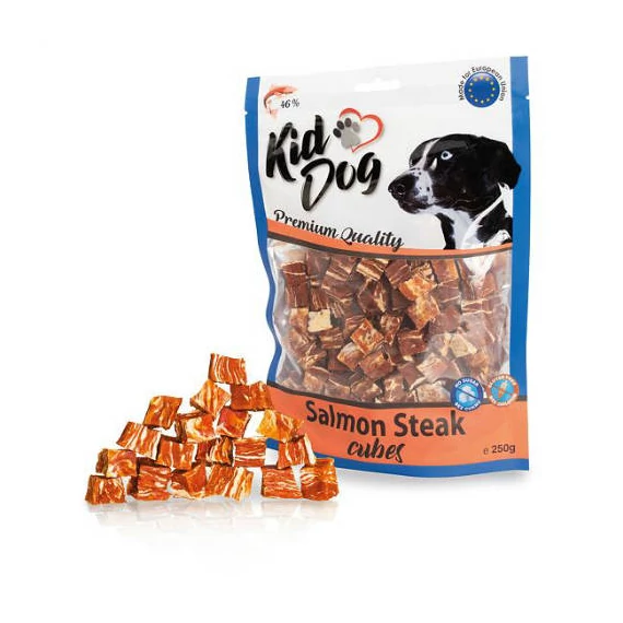 KIDDOG lazacsteak kockákra vágva 250 g
