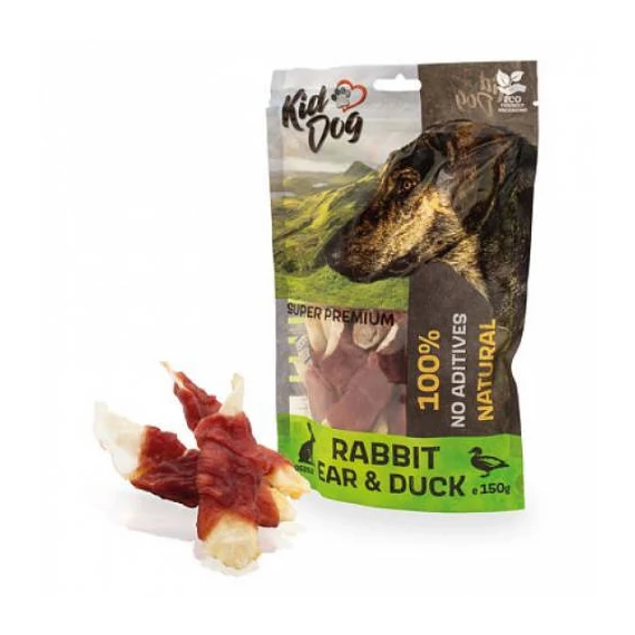 KIDDOG A05252 Super Premium 100% Nyúlfül kacsamellel 150g