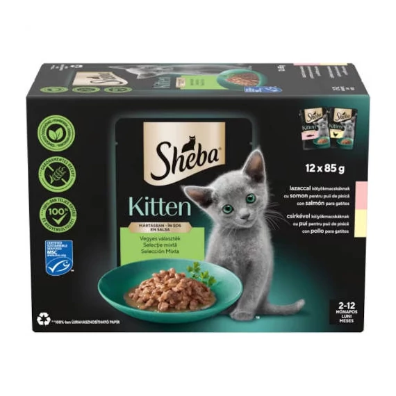 Sheba Kitten mix - Alutasakos  (12x85g)