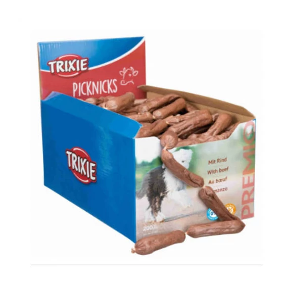 Trixie PREMIO Picknicks - jutalomfalat (marha) kolbász (8cm) 8g/200db- (csak gyűjtőre/200db)