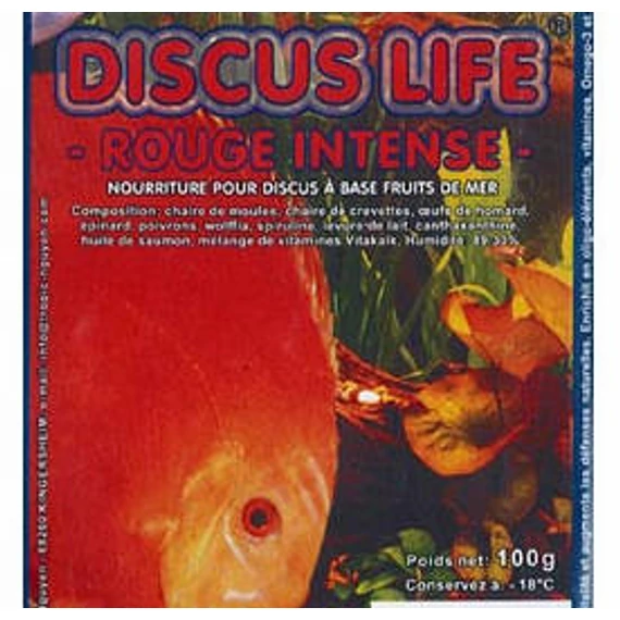 Fagyasztott TropiCarry Discus Life Intensive Red  - díszhalak részére (100g/30 adag)