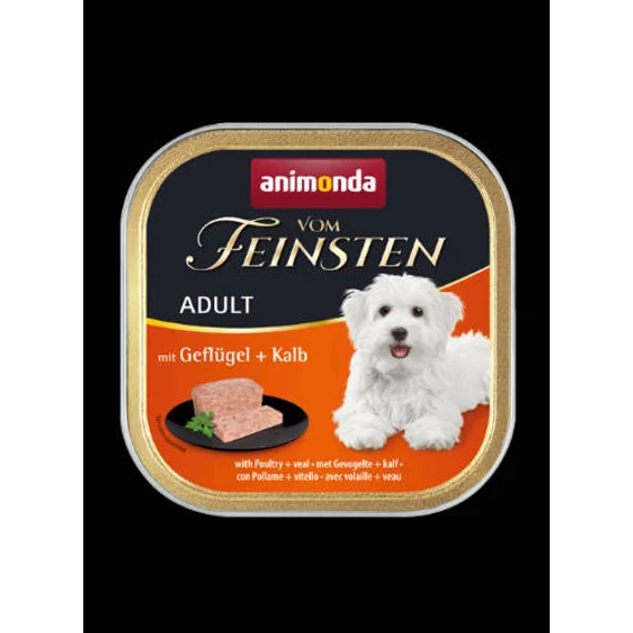 Animonda Vom Feinsten Adult (baromfi,borjú) alutálkás - Felnőtt kutyák részére (150g)