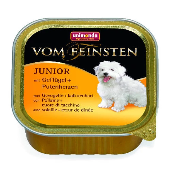 Animonda Vom Feinsten Junior (baromfi,pulykaszív) alutálkás - Kölyök kutyák részére (150g)