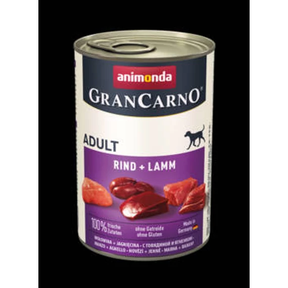 Animonda GranCarno Adult (marha,bárány) konzerv - Felnőtt kutyák részére (400g)