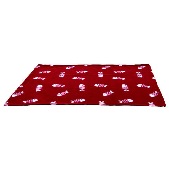 Trixie Beany Blanket - takaró (bordó/mintás) macskák részére (100x70cm)