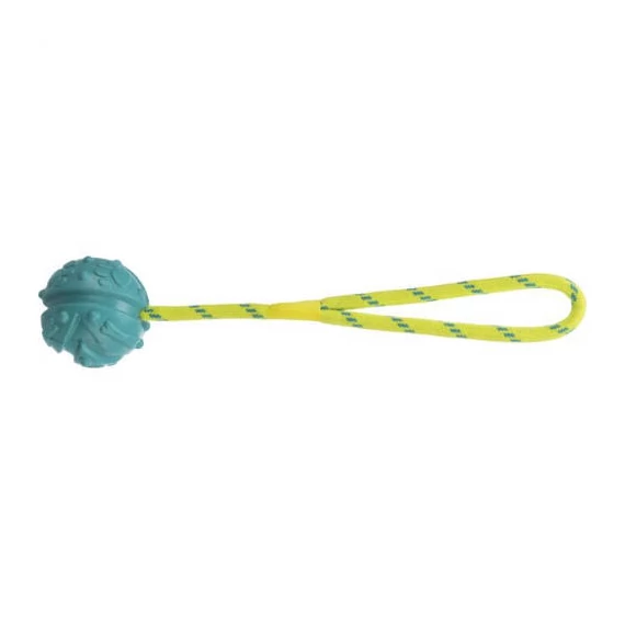 Trixie Aqua Toy Ball on Rope - natúr gumi játék (labda kötéllel) kutyák részére (Ø7/35cm)
