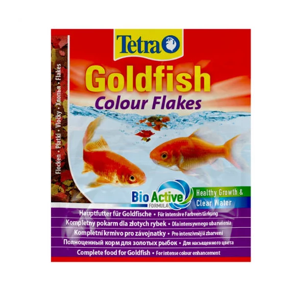 Tetra Goldfish Colour Flakes - táplálék aranyhalak számára (12g)