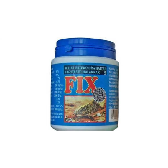 Fix 5 - teljesértékű díszhaltáp (kék) nagytestű halak részére (200ml)