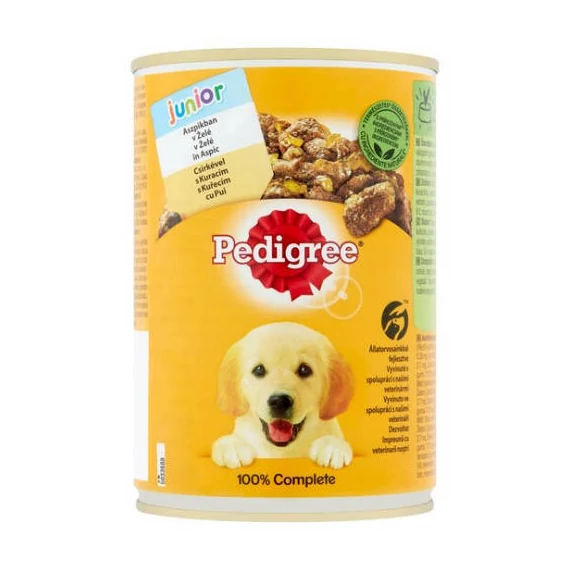 Pedigree Junior Chicken - Nedves eledel (csirke, aszpikban) kölyökkutyák részére (400g) 24db/#