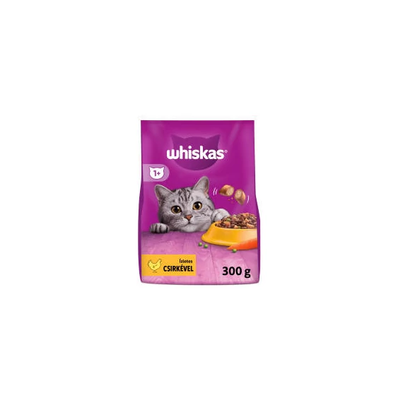 Whiskas Adult Chicken +1 - Szárazeledel (csirkehússal) felnőtt macskák részére (300g)