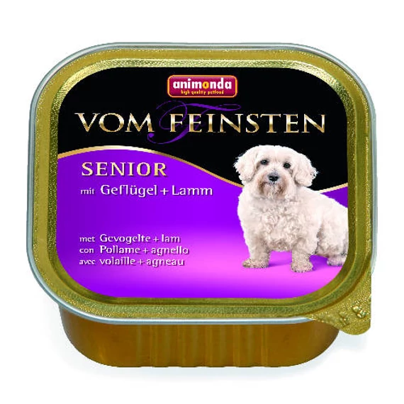 Animonda Vom Feinsten Senior (baromfi,bárány) alutálkás - Idős kutyák részére (150g)