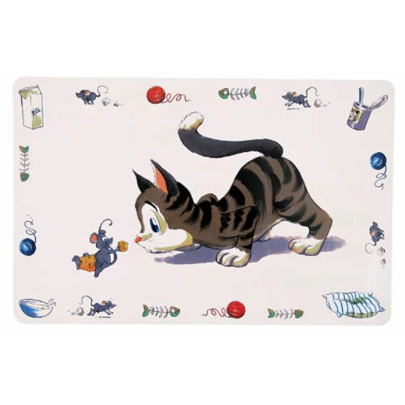 Trixie Place Mat - Műanyag alátét (fehér,mintás) tálakhoz (44x28cm)