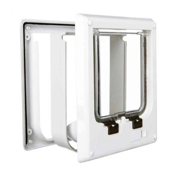 Trixie 4-Way Flap Door, electromagnetic - kutya- és macskaajtó (mágneses) fehér (21.1x24.4cm)