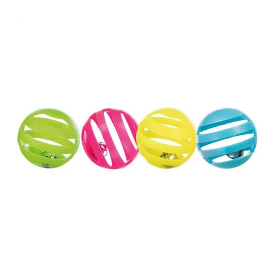 Trixie Set of Toy Balls - játék (labdák csengővel) macskák részére (4db/4cm)