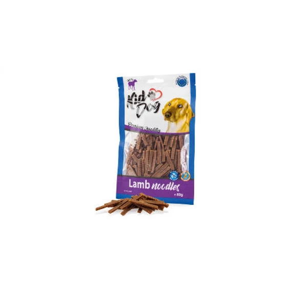 KidDog Lamb Noodles - jutalomfalat (bárány) kutyák részére (80g)