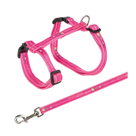 Trixie Cat Harness XL with Lead - hám és póráz szett (többféle színben) nagytestű macskák részére (34–57 cm/13 mm, 1.20m)