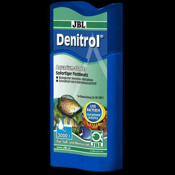 JBL Denitrol - baktérium indító édesvízi és sósvízi akváriumokhoz az akváriumi halak problémamentes betelepítéséhez (100ml)