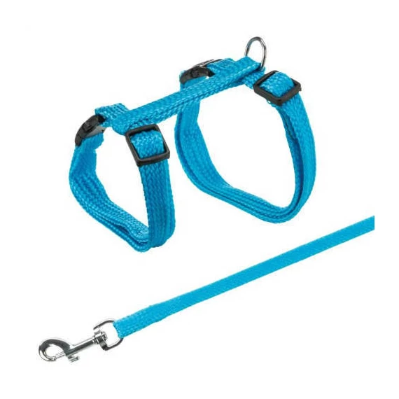 Trixie Cat Harness with Lead - hám és póráz szett (többféle színben) macskák részére (22–42 cm/10 mm, 1.25m)