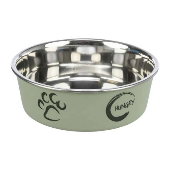 Trixie Stainless Steel Bowl - fémtál műanyag borítással (mintás, többféle színben) kutyák részére (2,2l/Ø23cm)