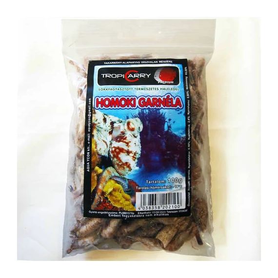 Fagyasztott TropiCarry Homoki Garnéla - díszhalak részére (100g)