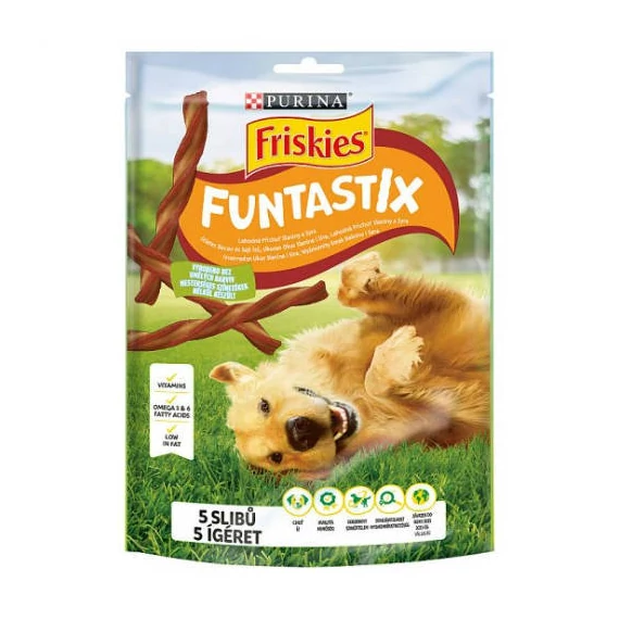 Friskies Funtastix - jutalomfalat (bacon,sajt) kutyák részére (175g)