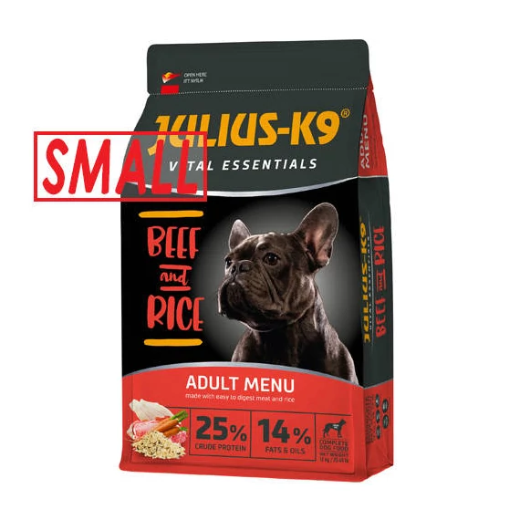 Julius K9 Beef and Rice Adult (marha,rizs) SMALL száraztáp - Felnőtt kutyák részére (3kg)