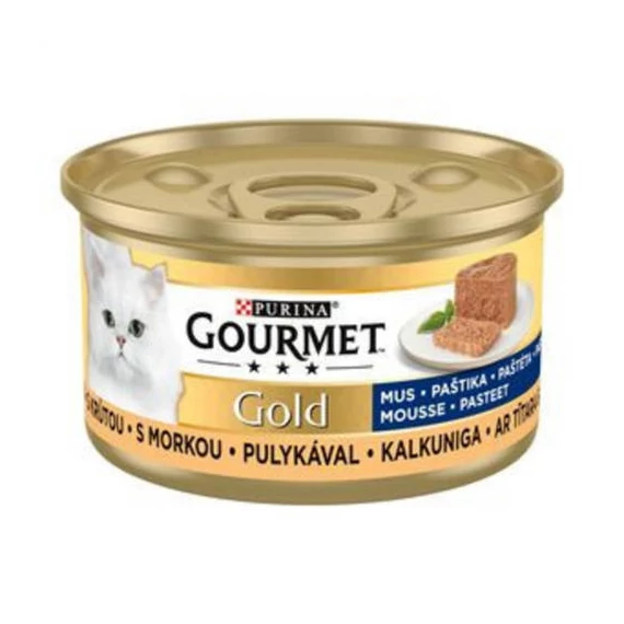 GOURMET GOLD Pástétom Pulykával nedves macskaeledel 85g