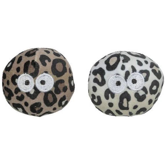 Trixie leopárdmintás plüss golyók, 5,5cm, 2db - macskák részére