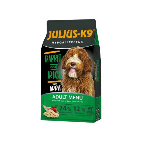 JULIUS-K9 12kg ADULT HYPOALLERGENIC Rabbit&Rice (nyúl&rizs) száraztáp