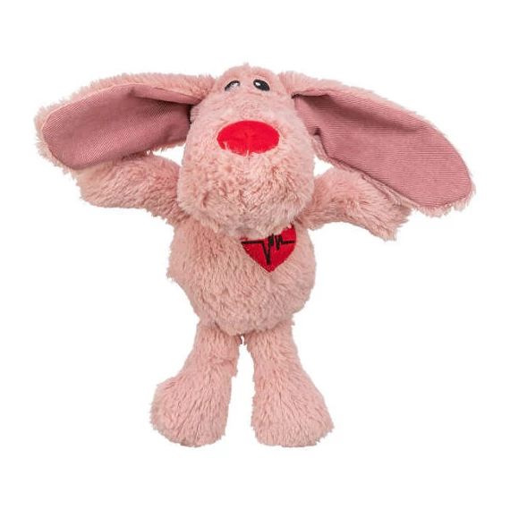 Dog Valentin, plush - Valentin napi kutya plüss, 28cm, pink