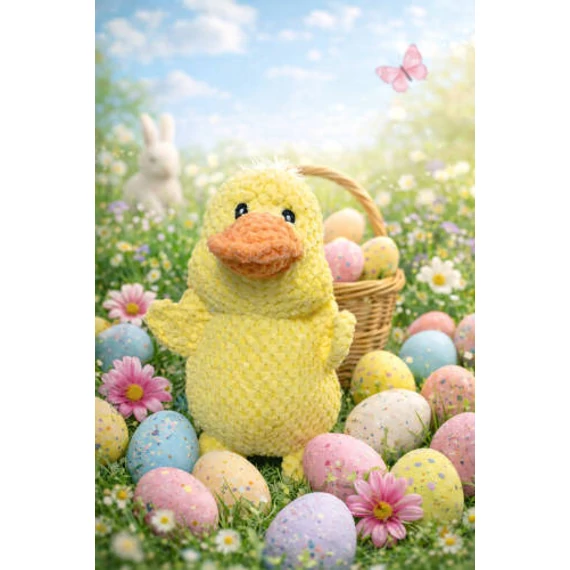 trixie 99352591 kacsa plüss, 21 cm, sárga