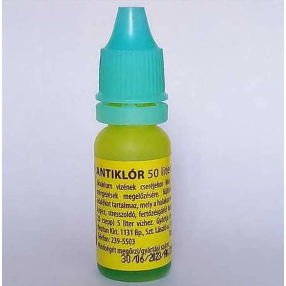 Neptun vegyszer 10ml antiklór 50L-re