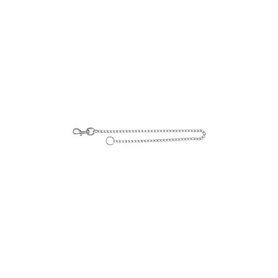Trixie Chain - lánc póráz,bőr markolattal (80cm/3mm)