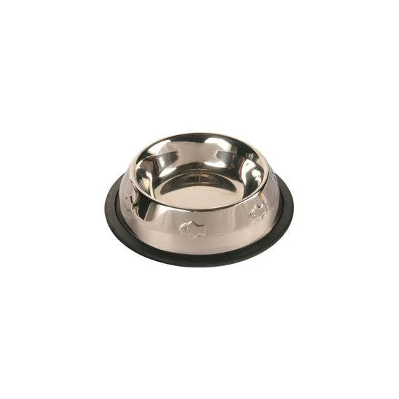 Trixie Stainless Steel - Dombor nyomott, fémtál macskák részére (0,2l /Ø15cm)