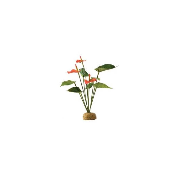 Exo-Terra Rainforest Plant Anthurium Bush - Terráriumi műnövény dekoráció (Flamingóvirág) cca.30cm