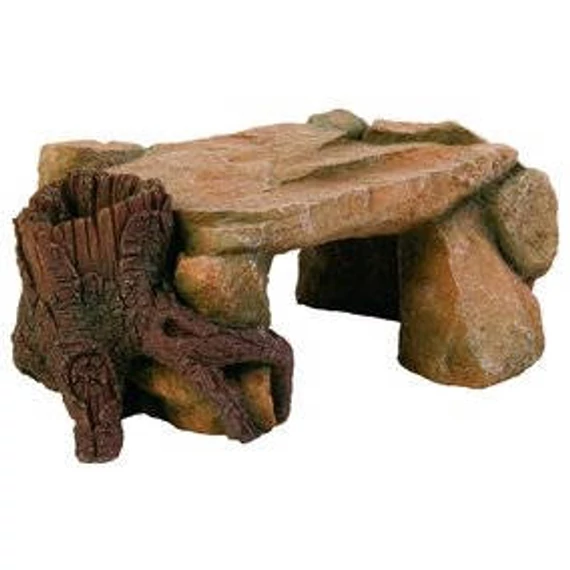 Trixie Rock Plateau with Tree Stump - dekoráció akváriumba (25cm)