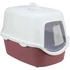 Kép 1/2 - Trixie Vico Cat Litter Tray - Fedeles macska WC (berry/fehér) 40x40x56cm