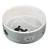 Kép 2/2 - Trixie Ceramic Bowl - kerámia tál (fehér, mintás) macskák részére (0,3l /Ø12cm) - 2