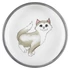 Kép 2/2 - Trixie Ceramic Bowl - kerámia tál (fehér, mintás) macskák részére (0,3l /Ø15cm) - 2