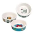 Kép 1/2 - Trixie Ceramic Bowl - kerámia tál (fehér, mintás) macskák részére (0,2l /Ø12cm)