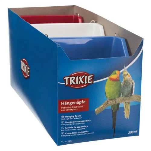 Trixie Hanging Bowl - itató/etető tál (műanyag) díszmadarak részére (200ml/11x9cm)