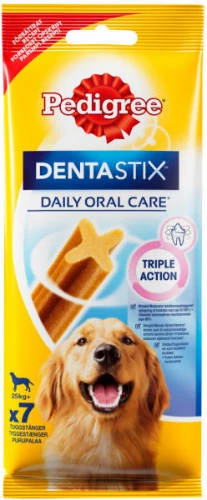 Pedigree DentaStix +25kg - jutalomfalat (fogtisztító) Nagytestű kutyák részére (7db/270g)